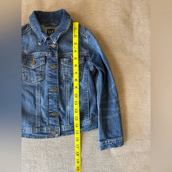 GAP Kids Denim Jean Jacket Size S Classic Blue Stretch Jean Jacket - Picture 9 of 9